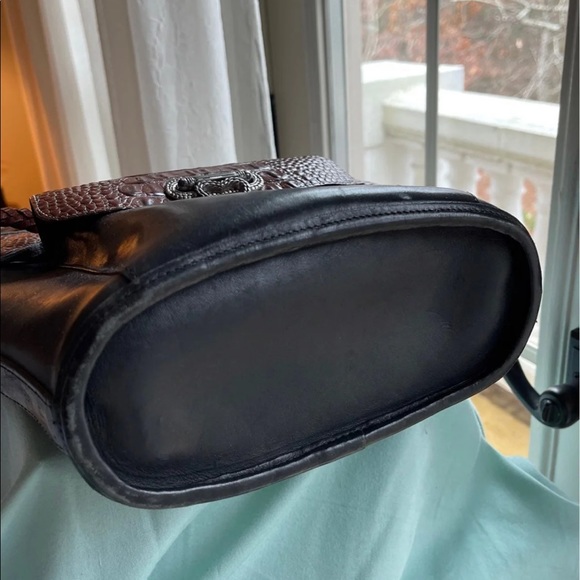 Brighton Black & Brown Leather shoulder bag - Picture 5 of 8